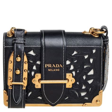 prada cahier shoulder bag women black